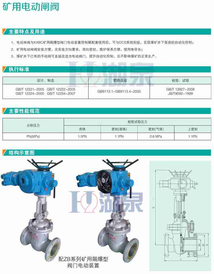 瓦斯防爆電動(dòng)閘閥wsz941h