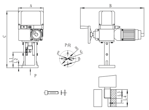 DKZ/ZKZ直行程電動執(zhí)行器結構圖